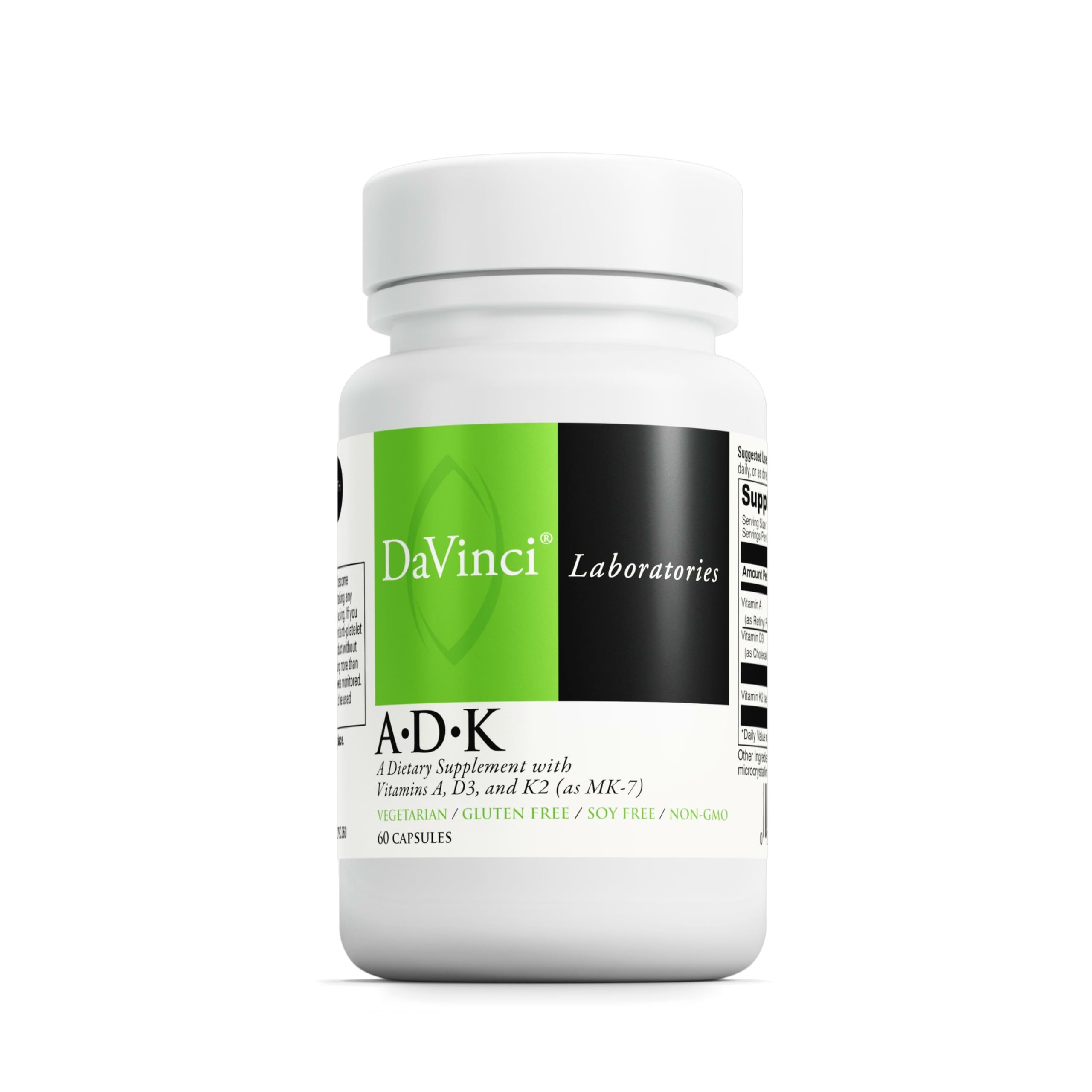 DaVinci ADK Vitamin A, D3 & K2 MK-7 for Bone & Heart Health

