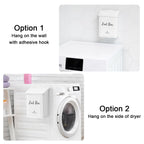 SUBEKYU Magnetic Lint Bin for Laundry Room | Wall Mount Lid

