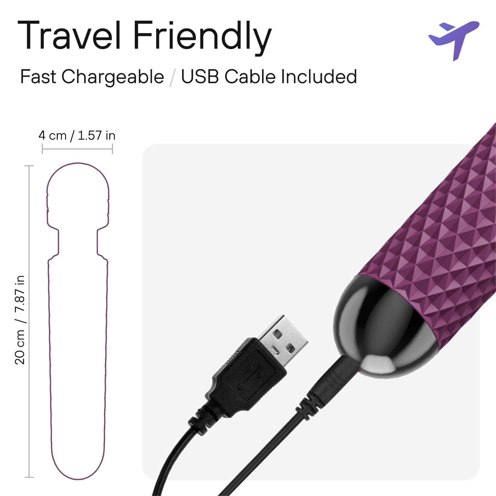 bed geek Handheld Wand Massager – USB Rechargeable

