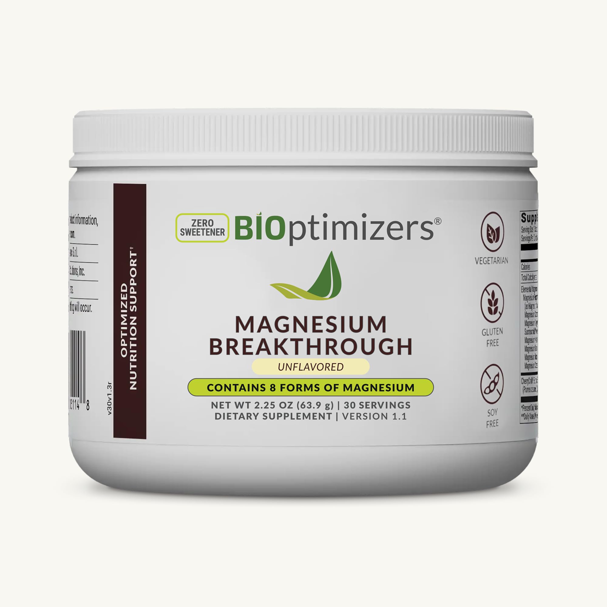 BIOptimizers Magnesium Breakthrough Drink – 8 Magnesium Forms & Electrolytes