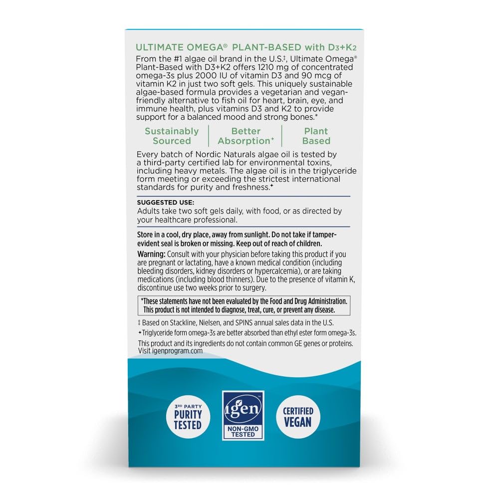 Nordic Naturals Ultimate Omega Plant-Based Omega Fatty Acids

