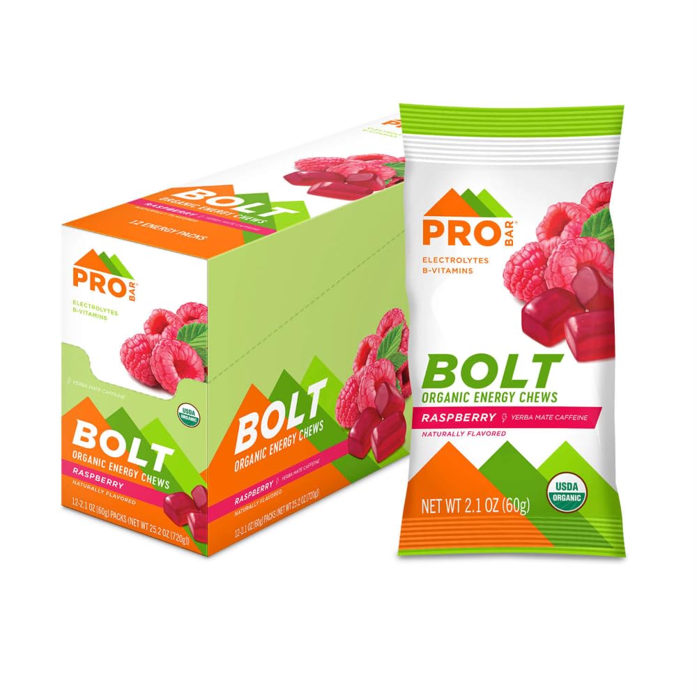 PROBAR Bolt Energy Chews - Organic Gummy Fuel with Electrolytes & B Vitamins