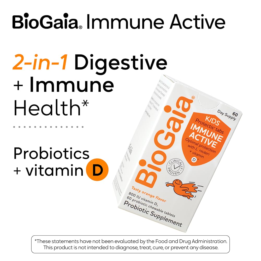 BioGaia Immune Active Kids Probiotic + Vitamin D

