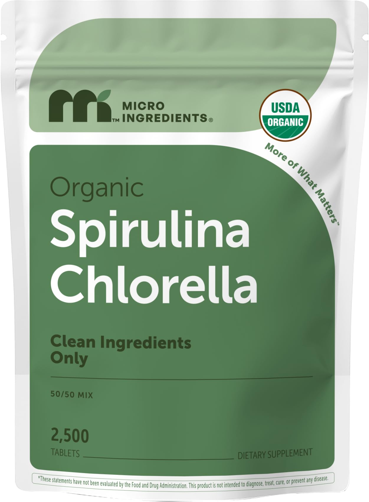 Micro Ingredients Organic Spirulina & Chlorella Mini Tablets

