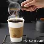 BYSNOW Disposable Coffee Cups with Lids and Sleeves

