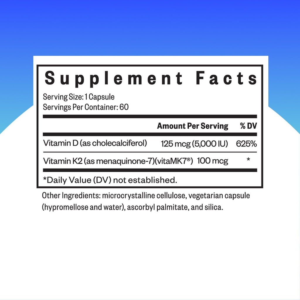 Seeking Health Vitamin D3 + K2 Vegetarian Supplement

