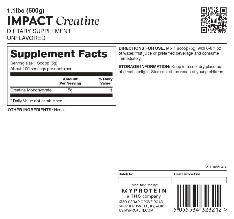 Myprotein Creatine Monohydrate Powder | Pure Performance

