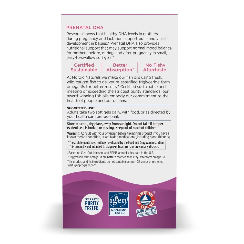 Nordic Naturals Prenatal DHA Omega-3 with Vitamin D3

