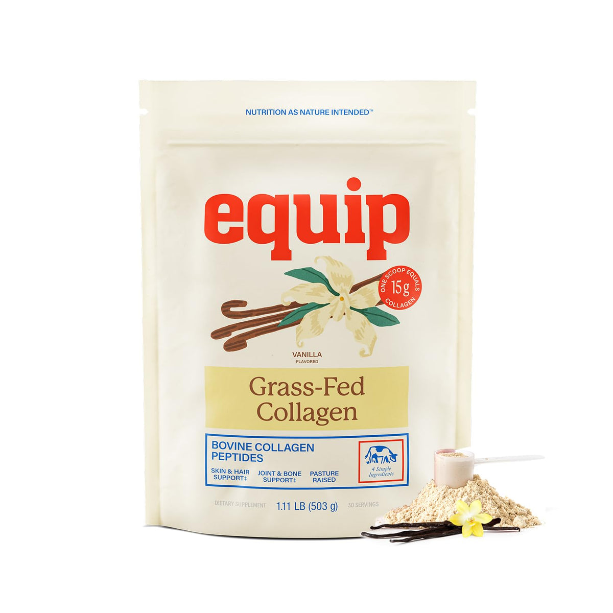 Equip Foods Grass-Fed Collagen Powder, Bovine Peptides
