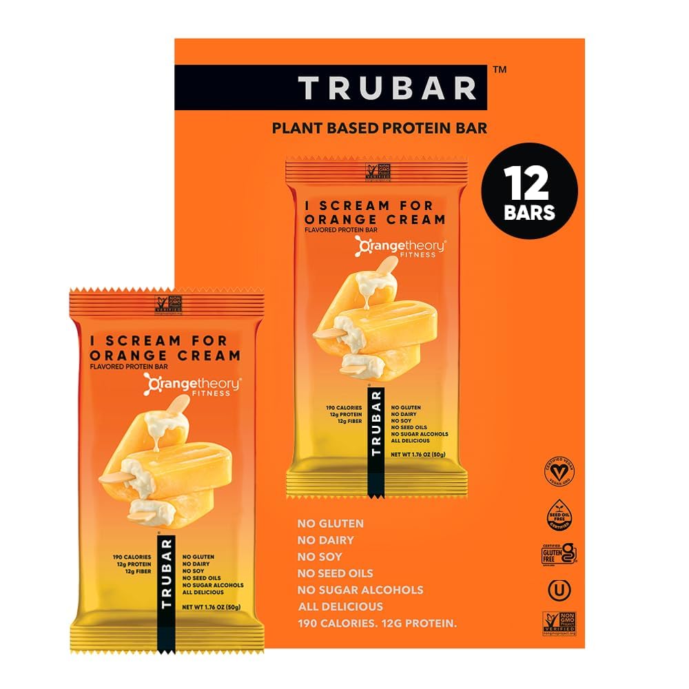 TRUBAR Vegan Protein Bar - Plant Based, Gluten Free