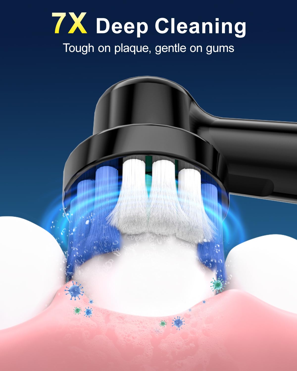 Rotating Electric Toothbrush for Adults | 8 Heads & 5 Modes

