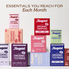 August Organic Cotton Tampons with Easy-Glide Long Applicators

