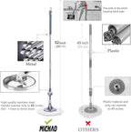 Michao Spin Mop Bucket Deluxe Floor Cleaning System

