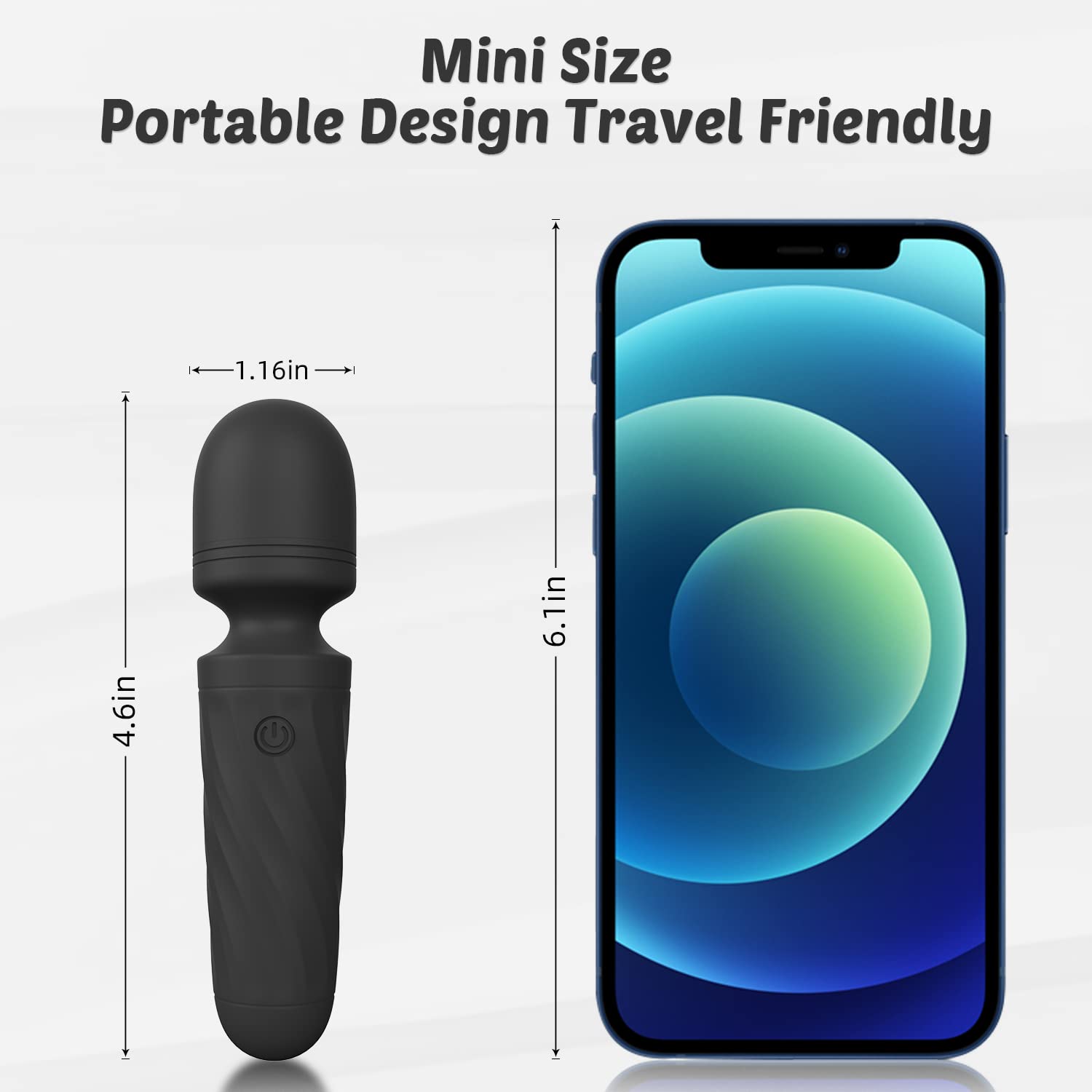 Mini Massager Wand Water-Resistant, 10 Modes

