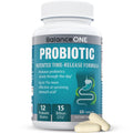 Balance ONE Probiotic for Women & Men - 15B CFU, 12 Strains, Time-Release Tablets