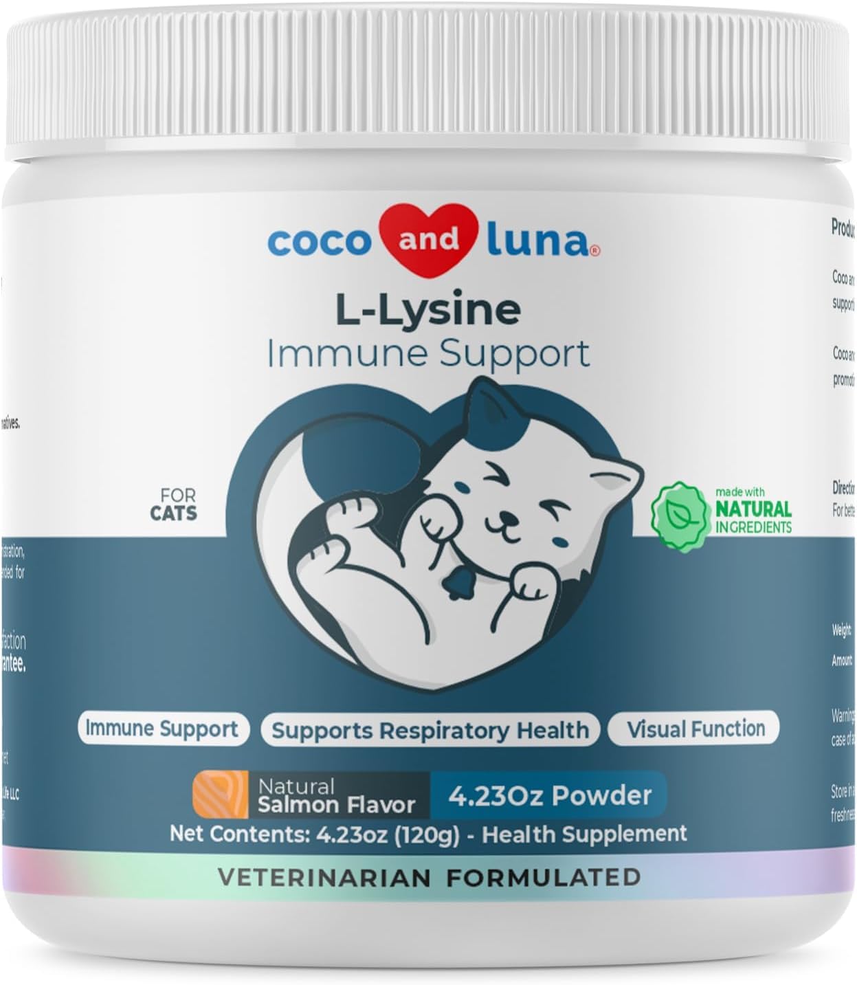 L-Lysine for Cats by Coco and Luna - Immune Support


