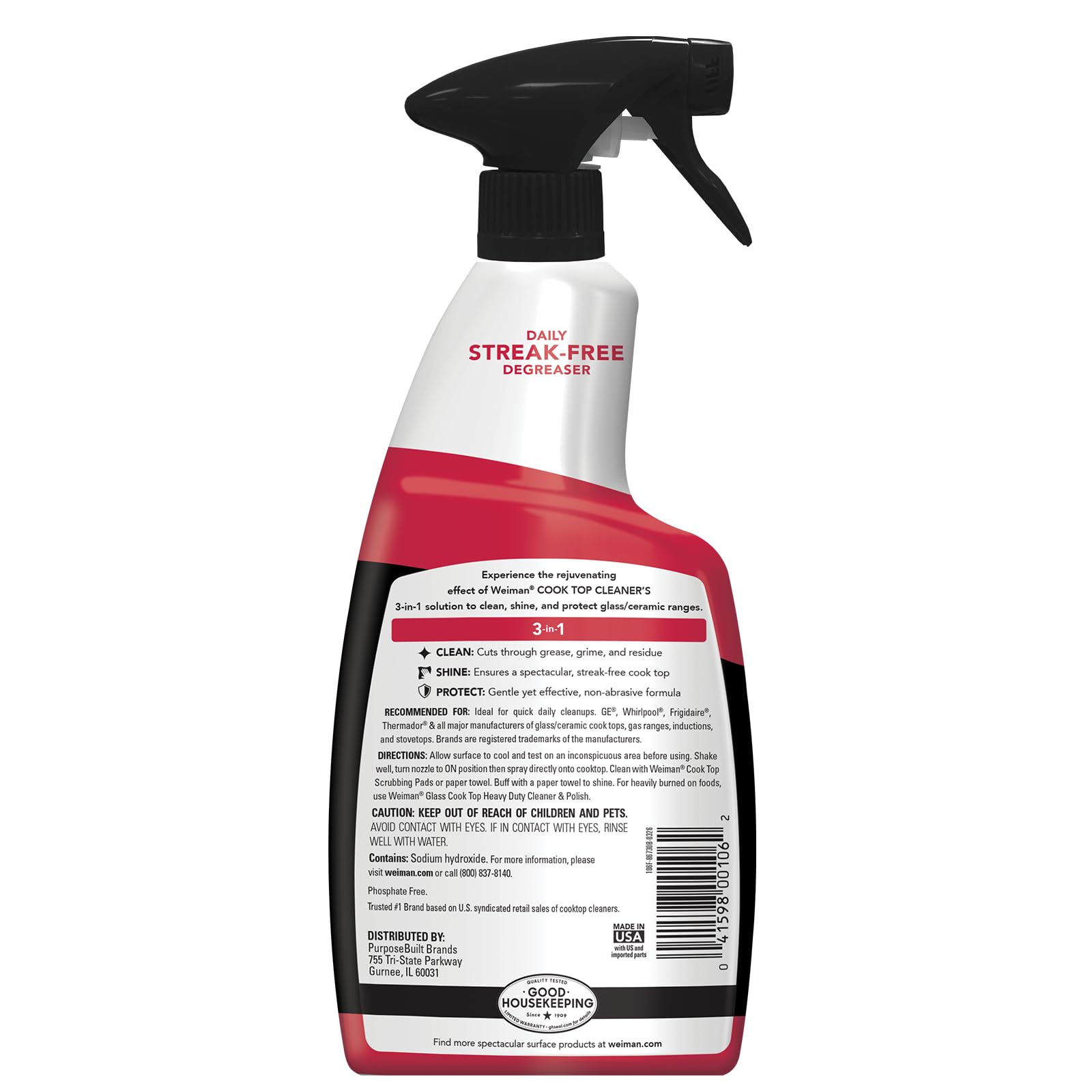Weiman Cooktop Cleaning Spray with Microfiber Cloth

