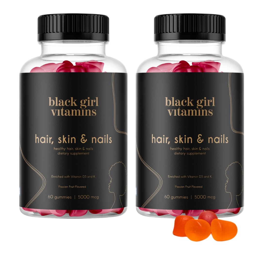 Black Girl Vitamins Hair Skin & Nails Gummies Biotin 6000mcg