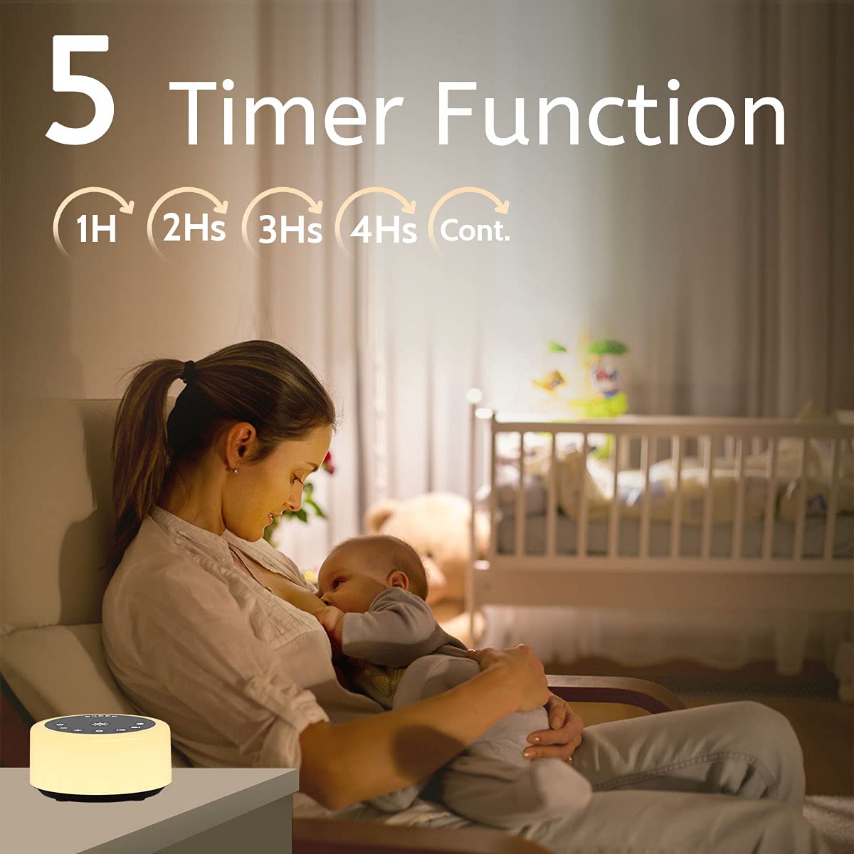 Soother Sleep Sound Machine with Night Light 30 Sounds

