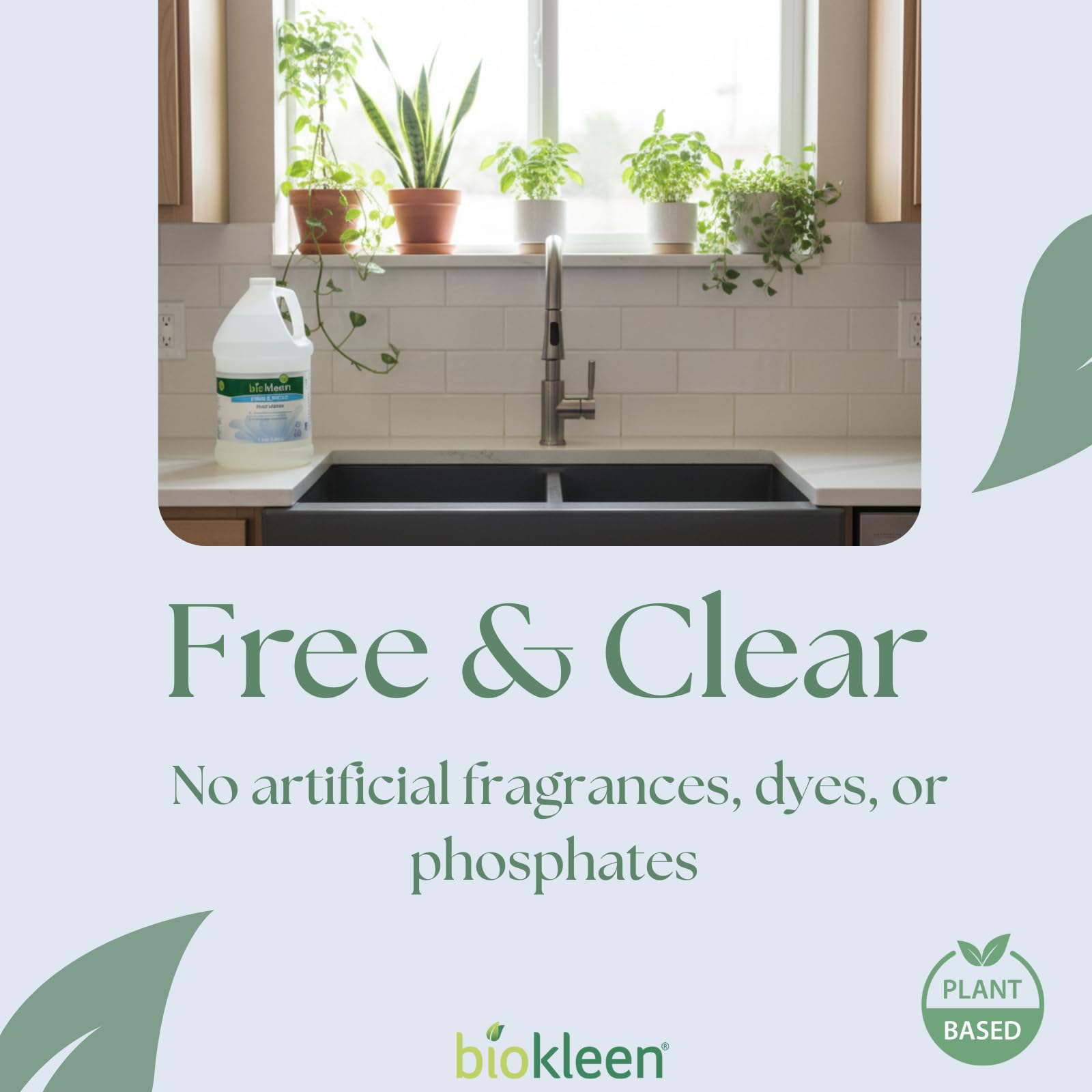 Biokleen Dish Soap - Plant-Based Non-Toxic Dish Liquid

