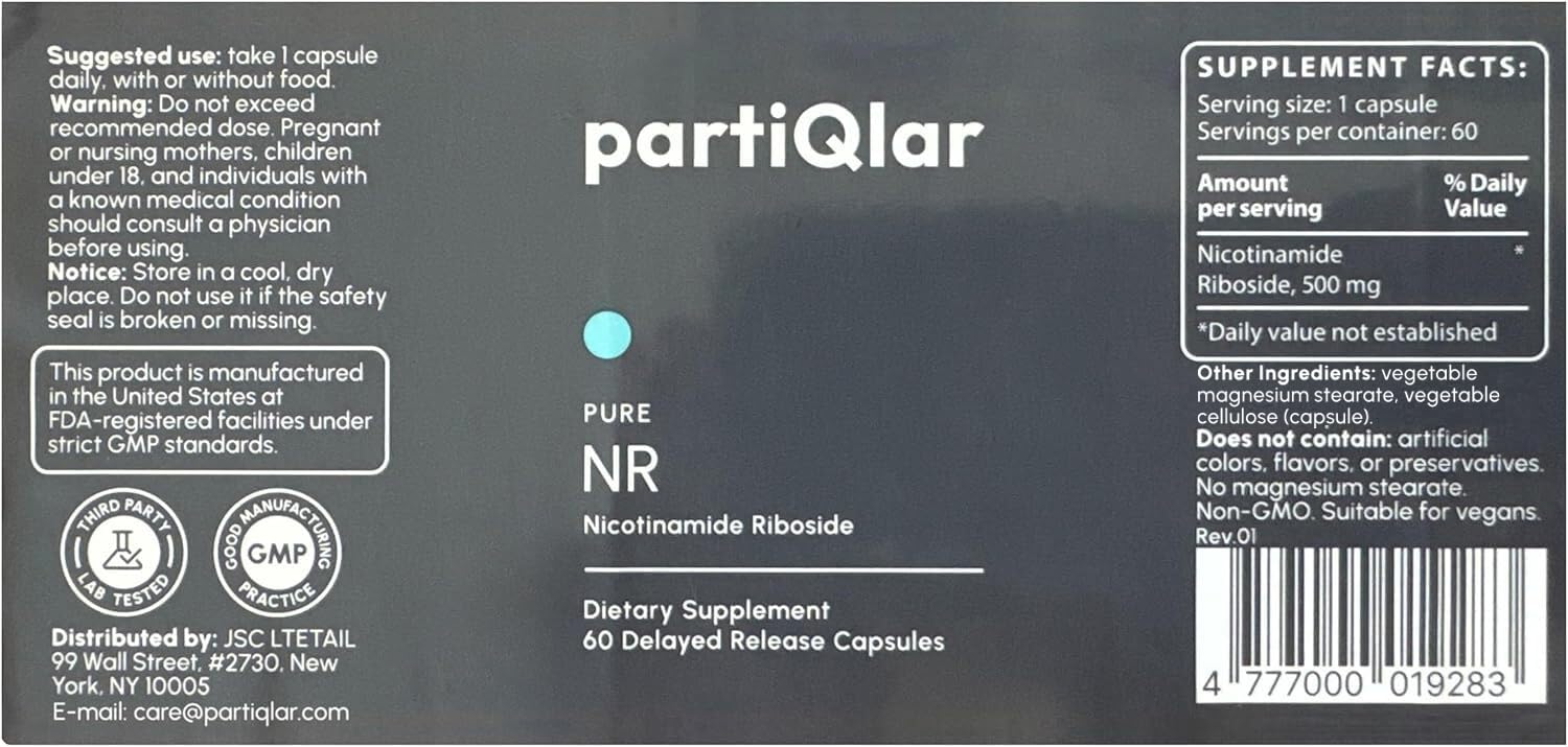 partiQlar NR Nicotinamide Riboside – NAD+ Booster

