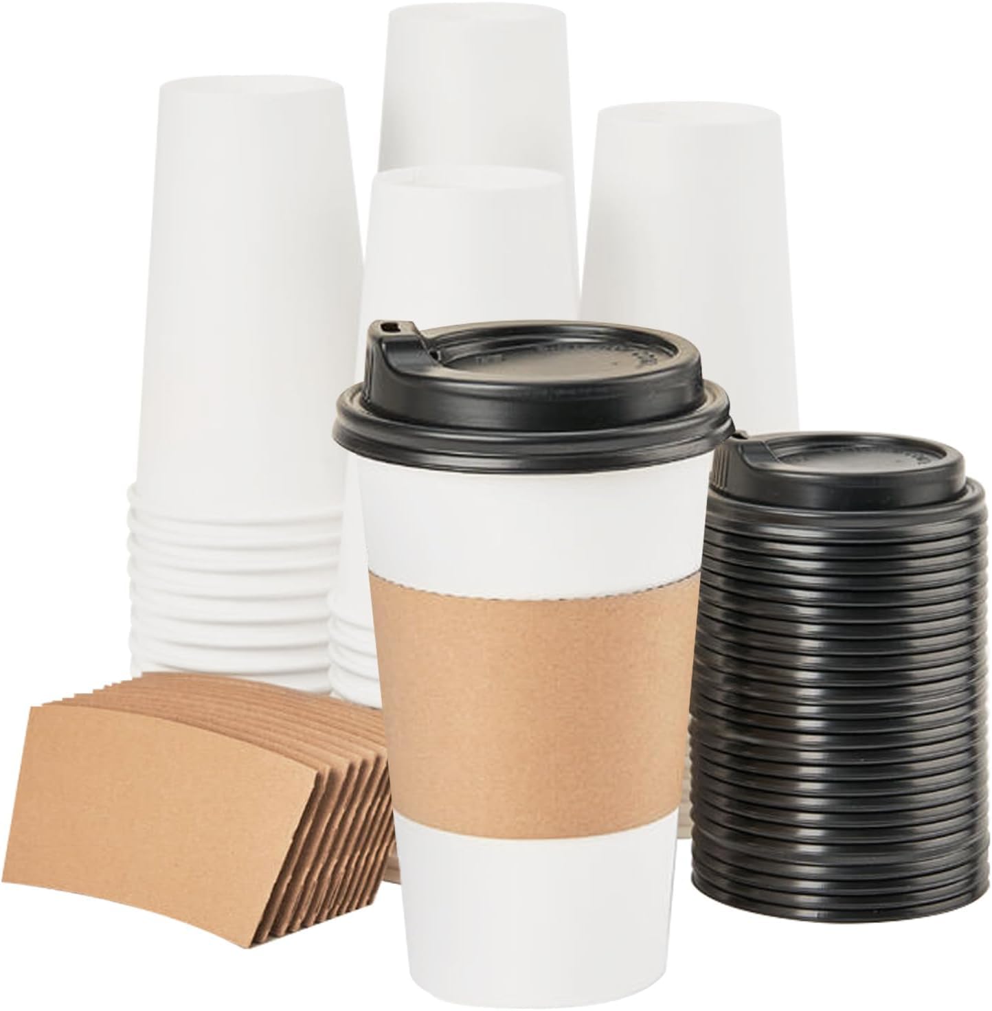 RACETOP Disposable Coffee Cups with Lids