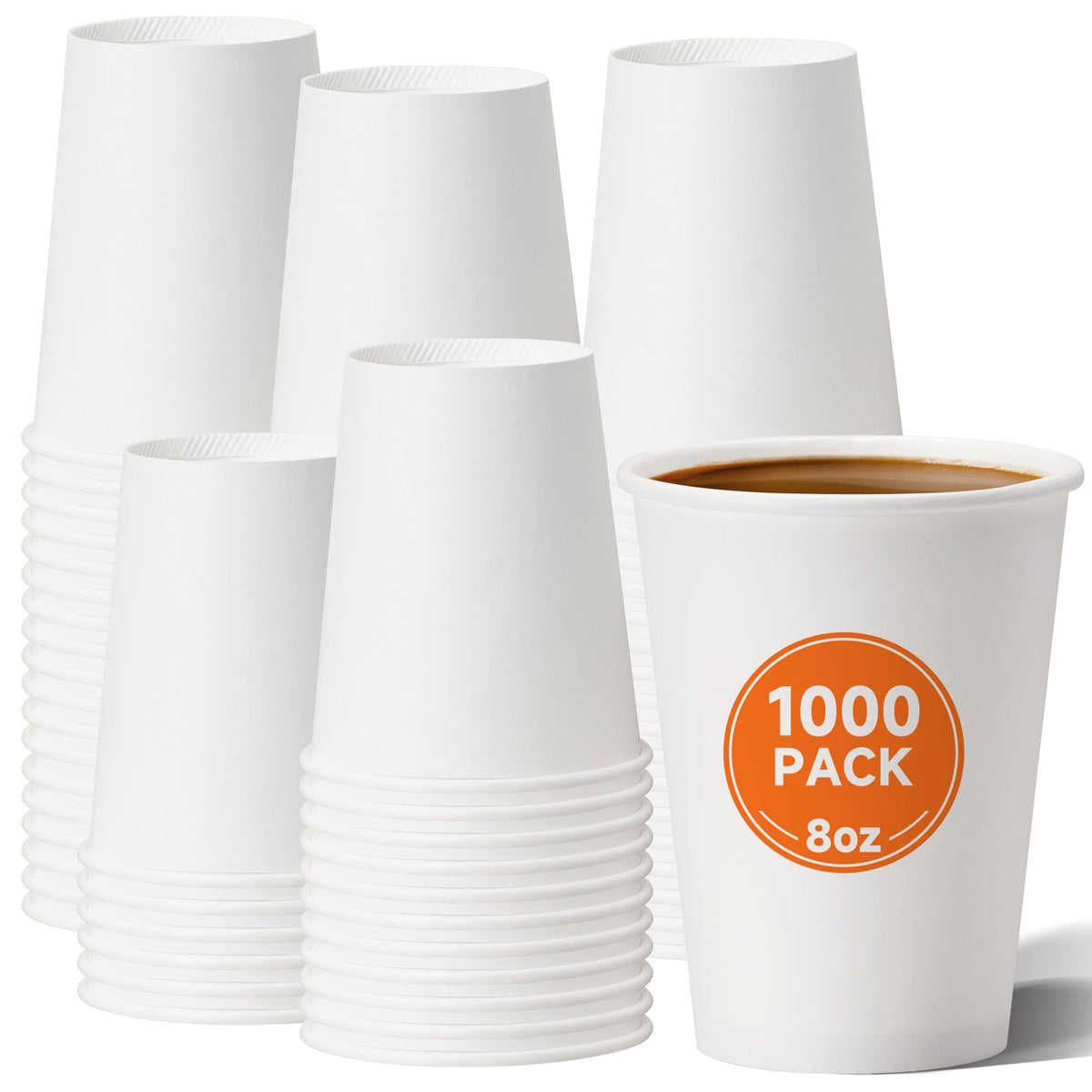METAPRINT Disposable Paper Cups Thickened Rim - Food Safe