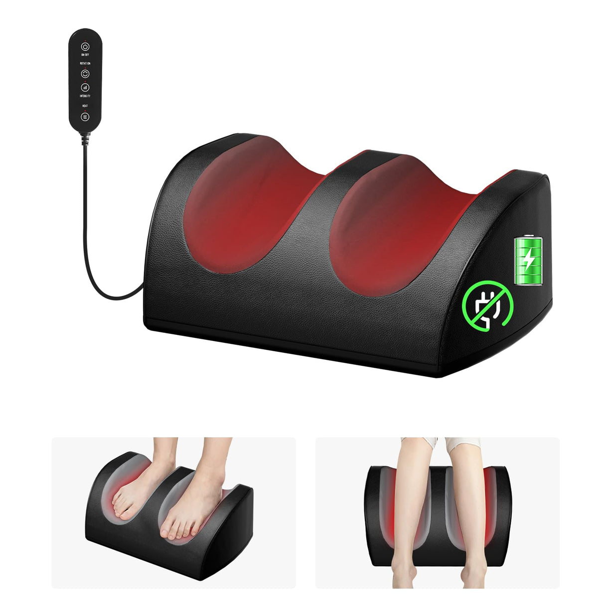 LINGTENG Shiatsu Foot Massager with Heat for Feet and Calf