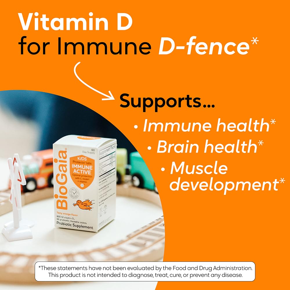 BioGaia Immune Active Kids Probiotic + Vitamin D

