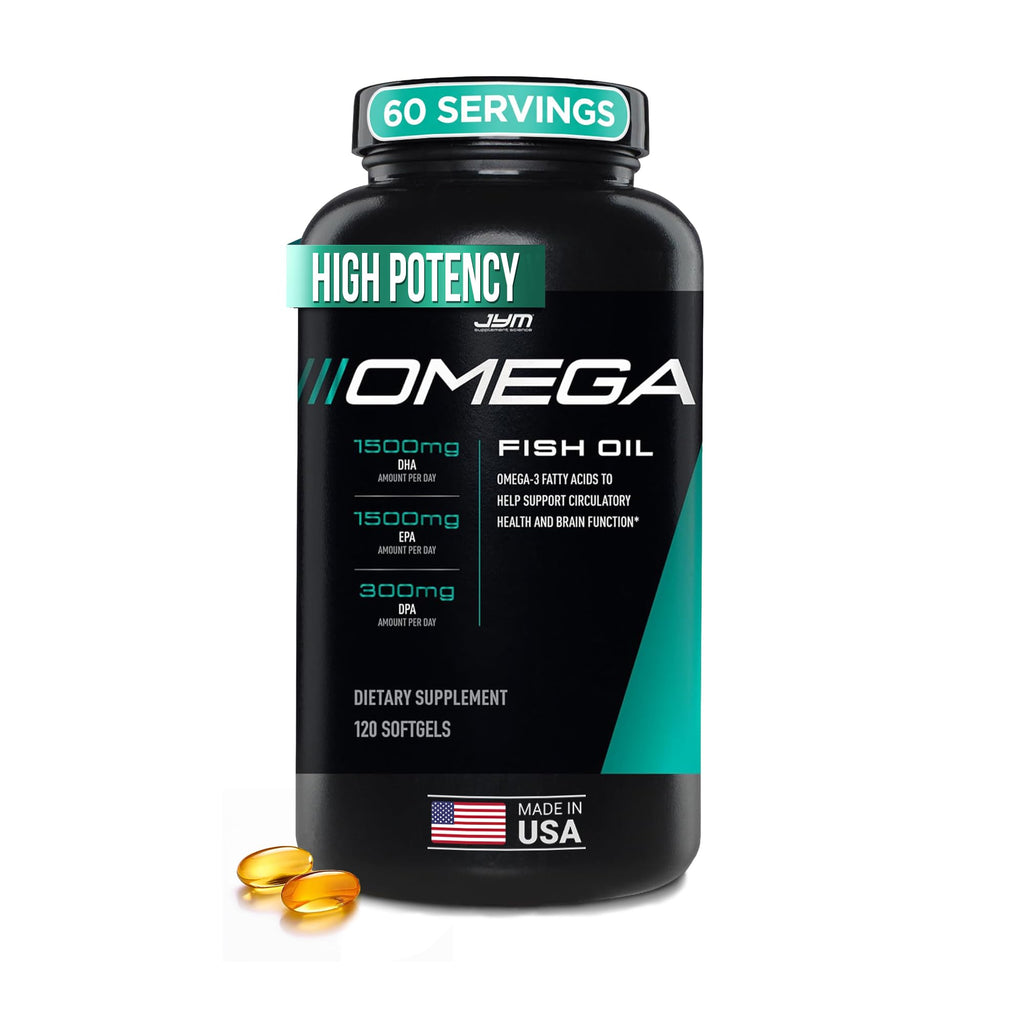 Omega JYM Fish Oil Capsules - Purified Omega-3 EPA DHA

