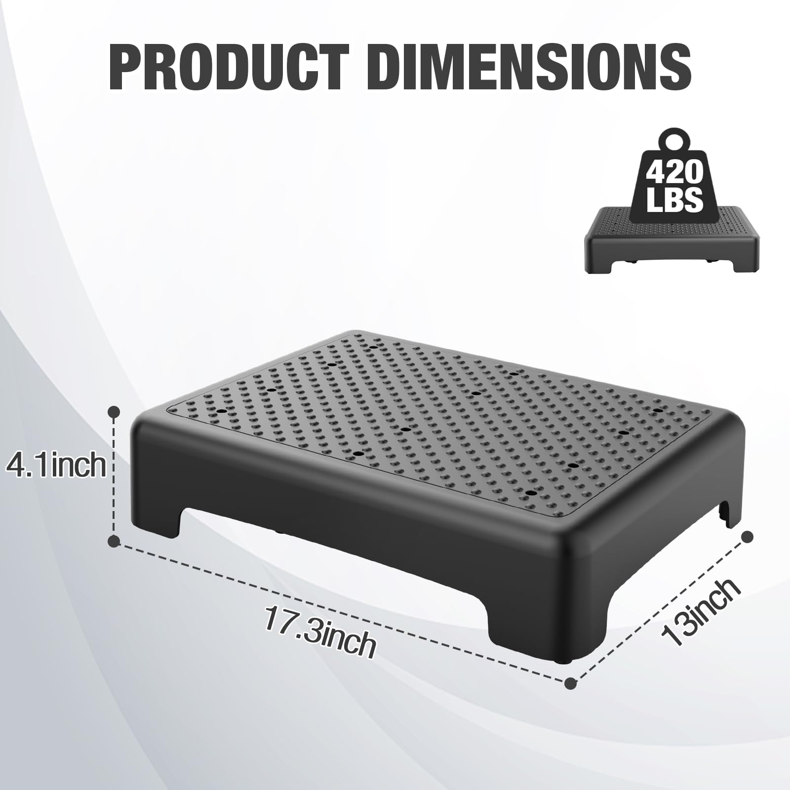 Mobility Step Stool by HBTower - Non-Slip Indoor/Outdoor


