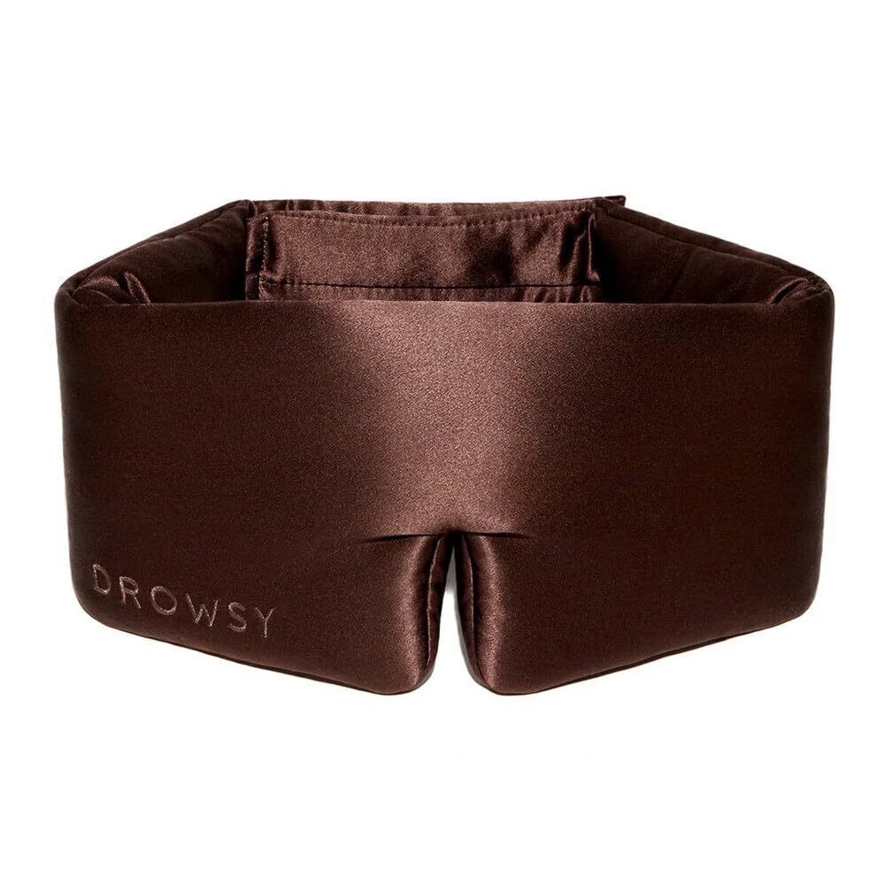 DROWSY Silk Sleep Mask - Face-hugging, padded cocoon in pure Mulberry silk