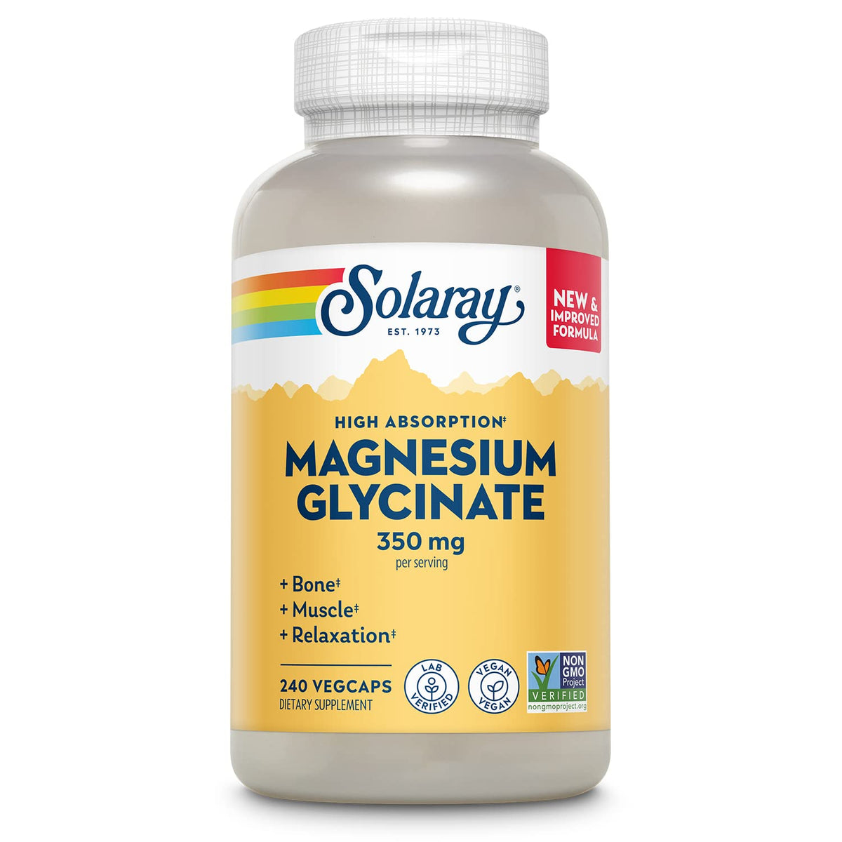 SOLARAY Magnesium Glycinate Capsules with BioPerine