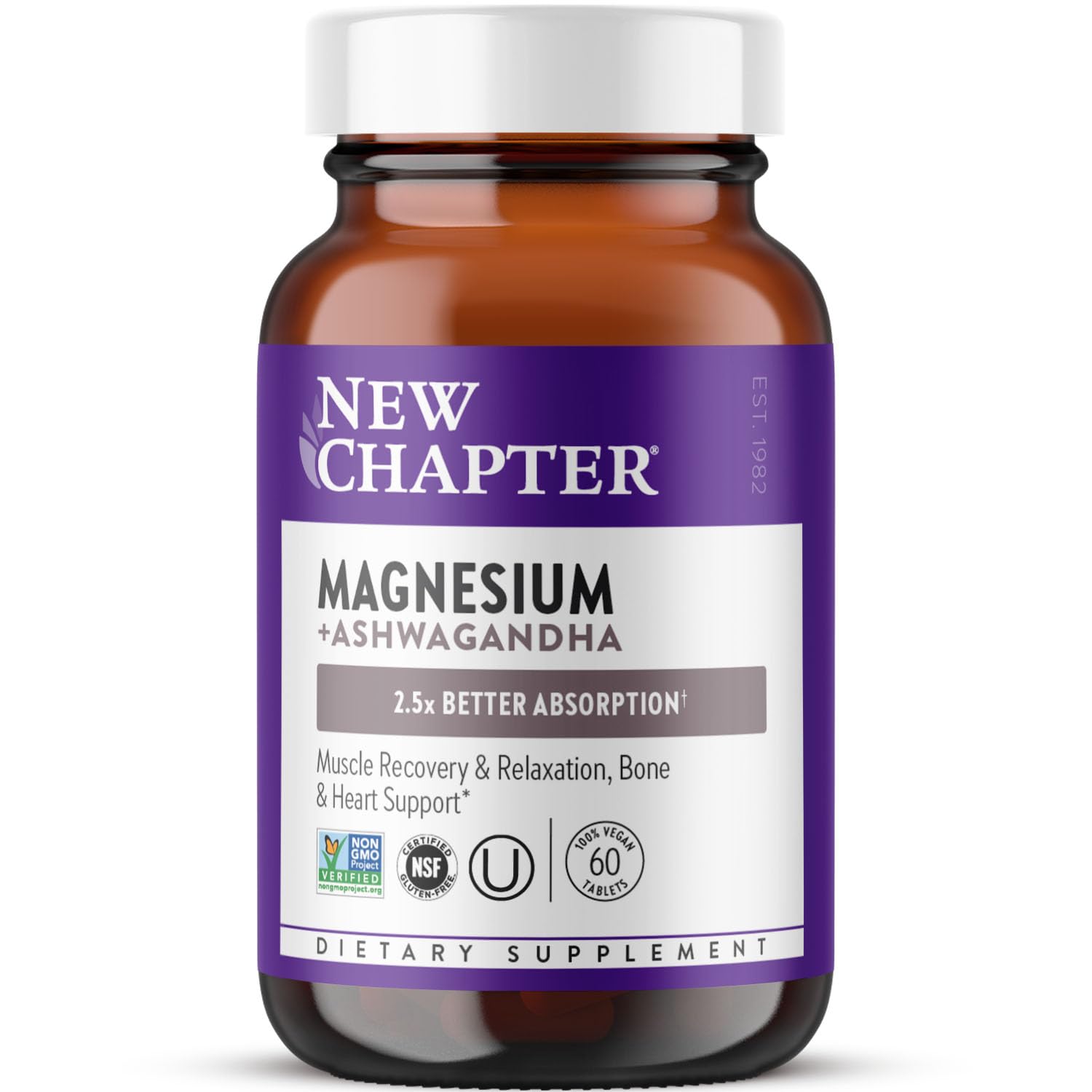 Magnesium + Ashwagandha Supplement by New Chapter

