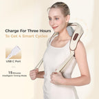 KPPEX 4D Neck Massager Pillow - Cordless Shiatsu Massage

