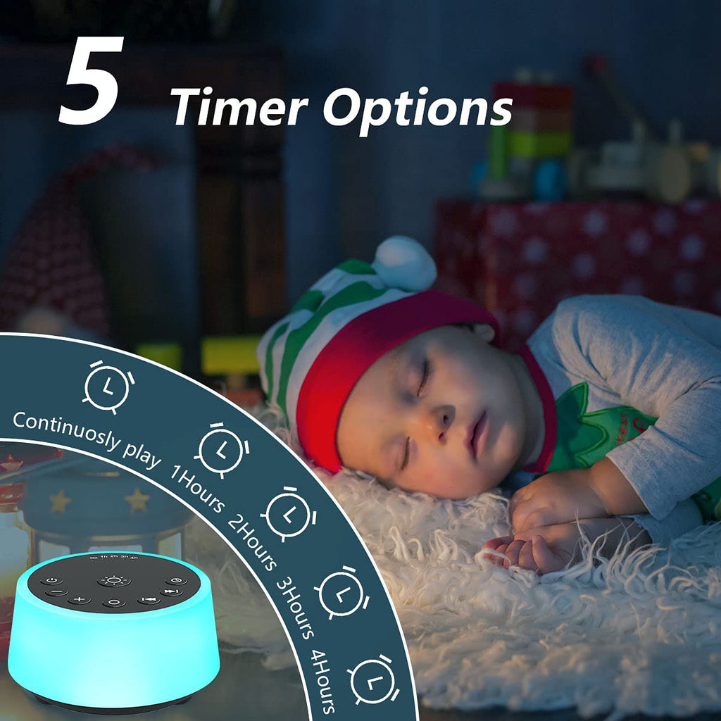 Sleep Sound Machine 25 Sounds Night Light

