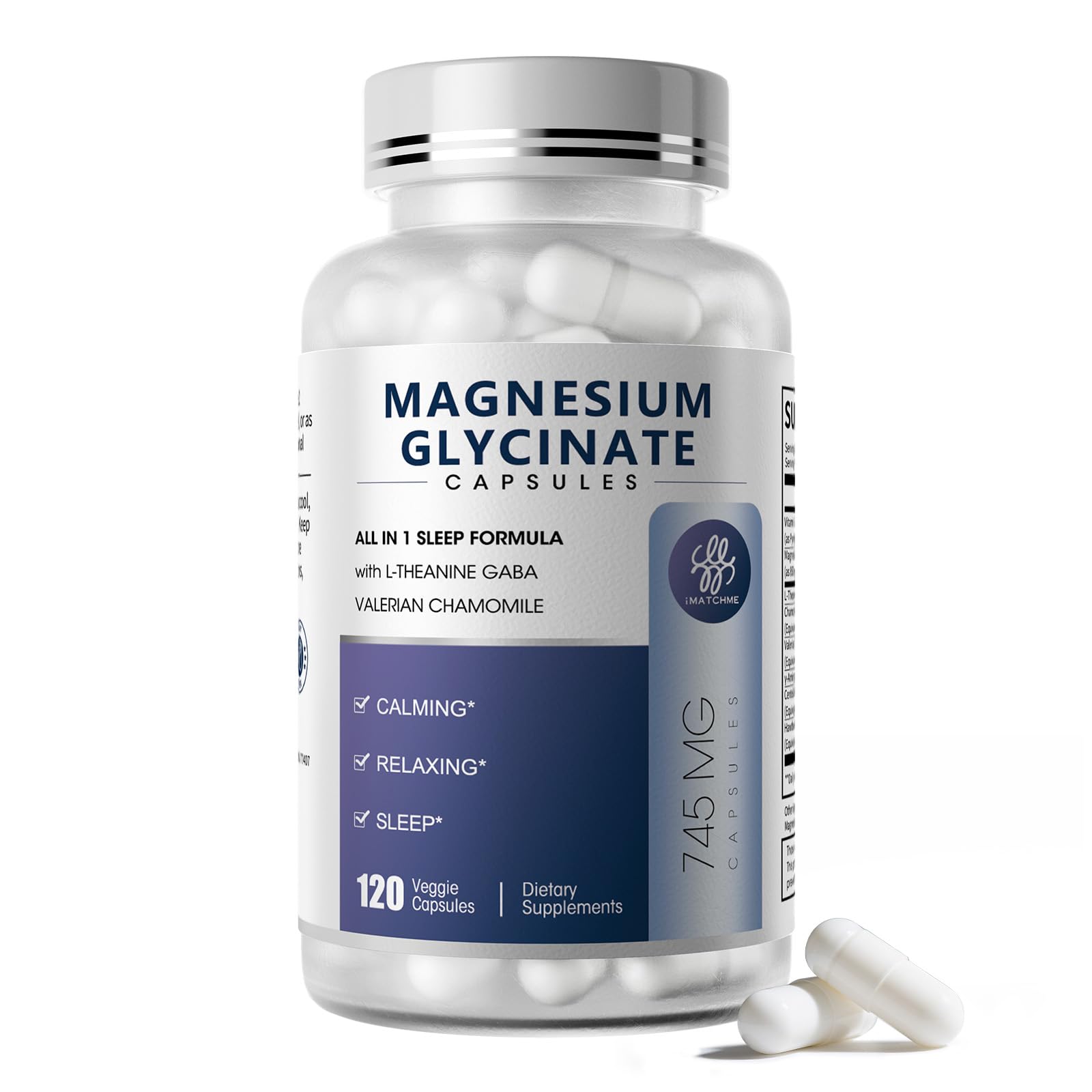 iMATCHME Magnesium Glycinate Capsules with L-Theanine & GABA

