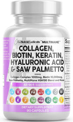 Clean Nutraceuticals Collagen Pills for Hair Skin Nails

