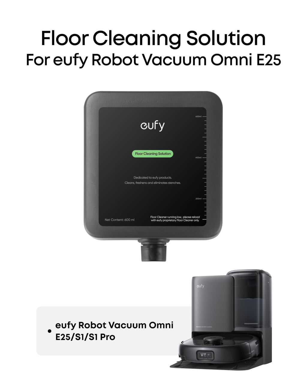 eufy Floor Cleaning Solution - Ready to Use for Hard Floors

