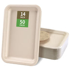 Bloomoon Large Disposable Food Trays Plant-Based Serving Platters