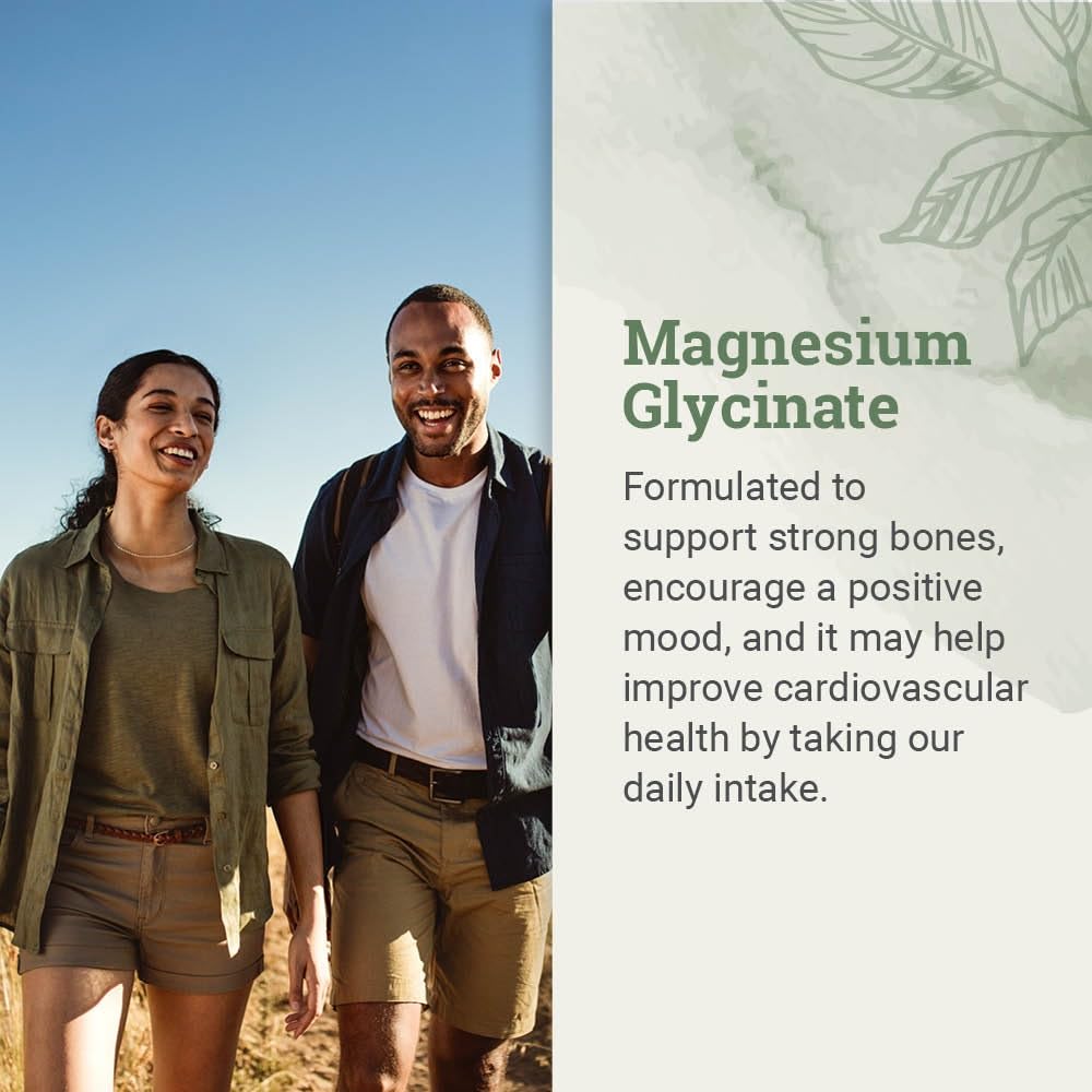 Magnesium Glycinate Chelated Supplement with Organic MCT - Vegan


