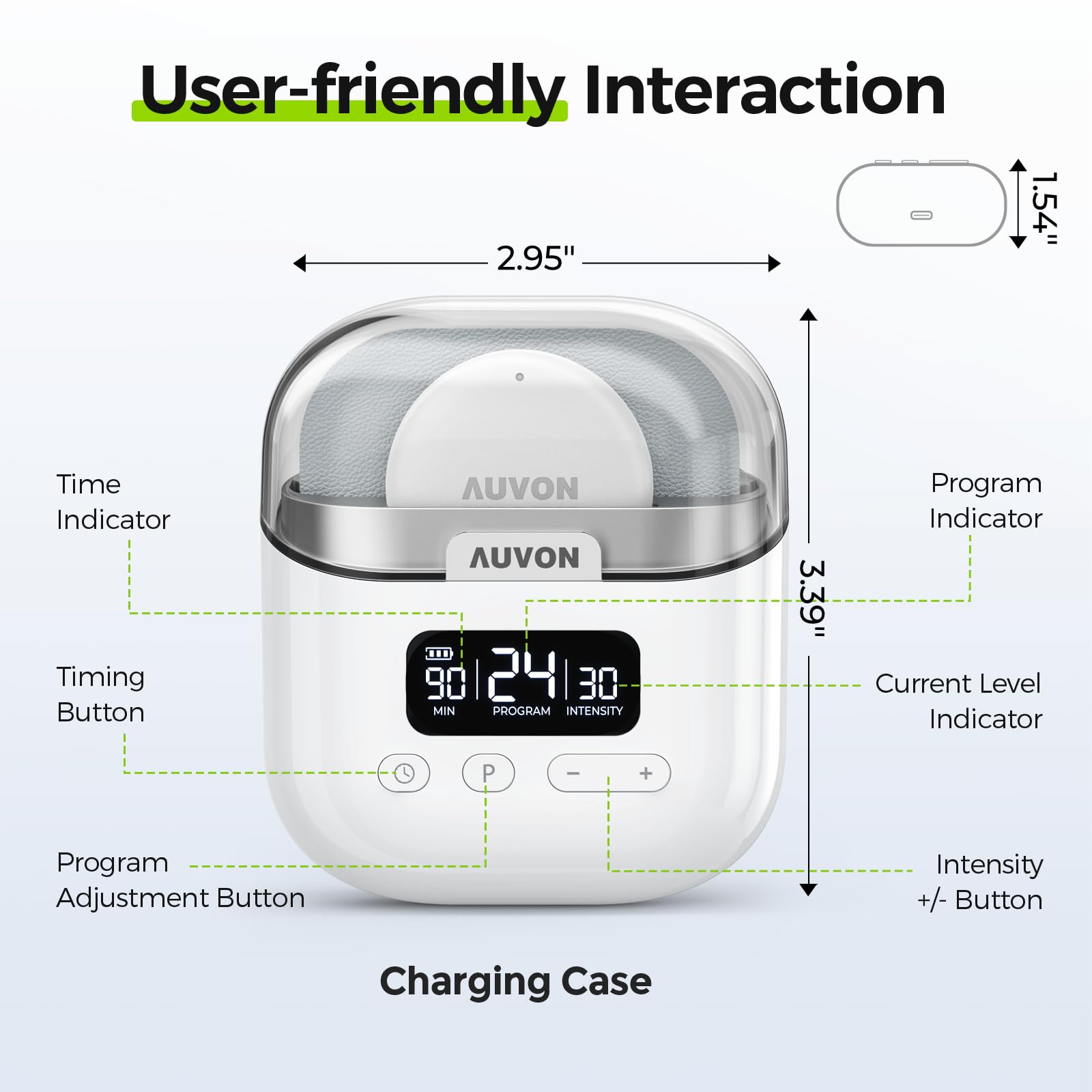 AUVON Wireless TENS Unit Muscle Stimulator – Pain Relief

