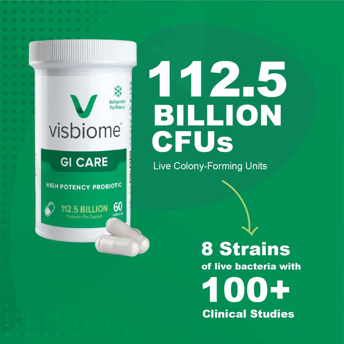 Visbiome GI Care Probiotic for Gut Health - USA Made

