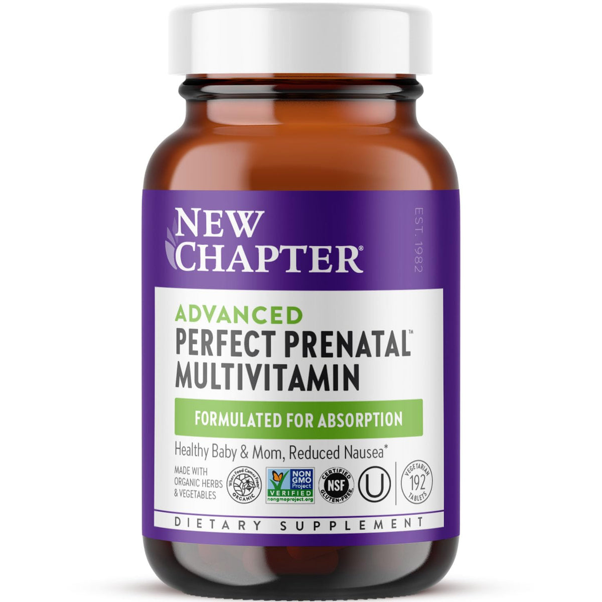New Chapter Advanced Perfect Prenatal Vitamins Organic Whole-Food Fermented