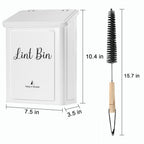 SUBEKYU Magnetic Lint Bin for Laundry Room | Wall Mount Lid


