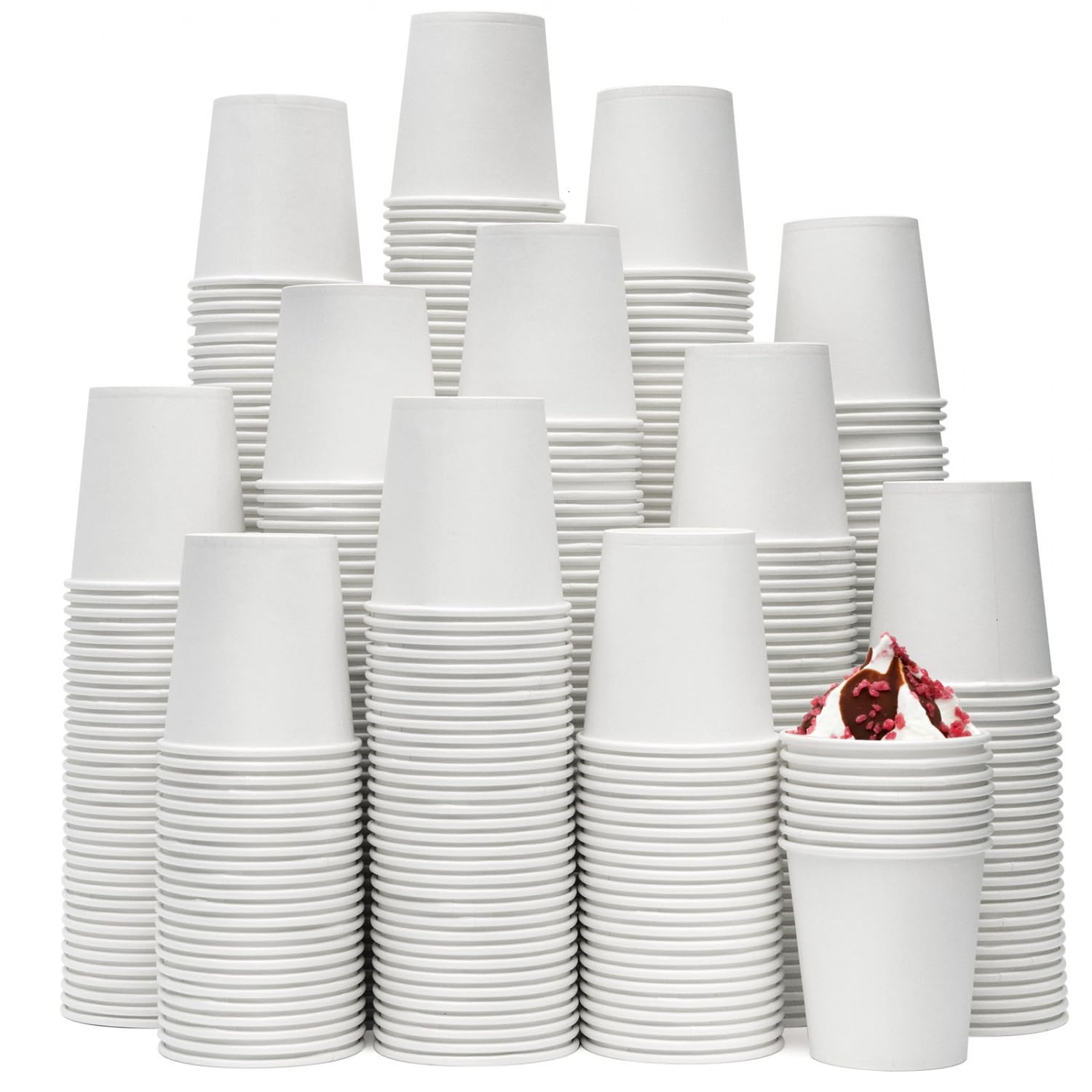 Vumdua Disposable Paper Cups for Hot and Cold Beverages