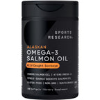 Sports Research Salmon Oil Softgels | Omega-3 EPA & DHA


