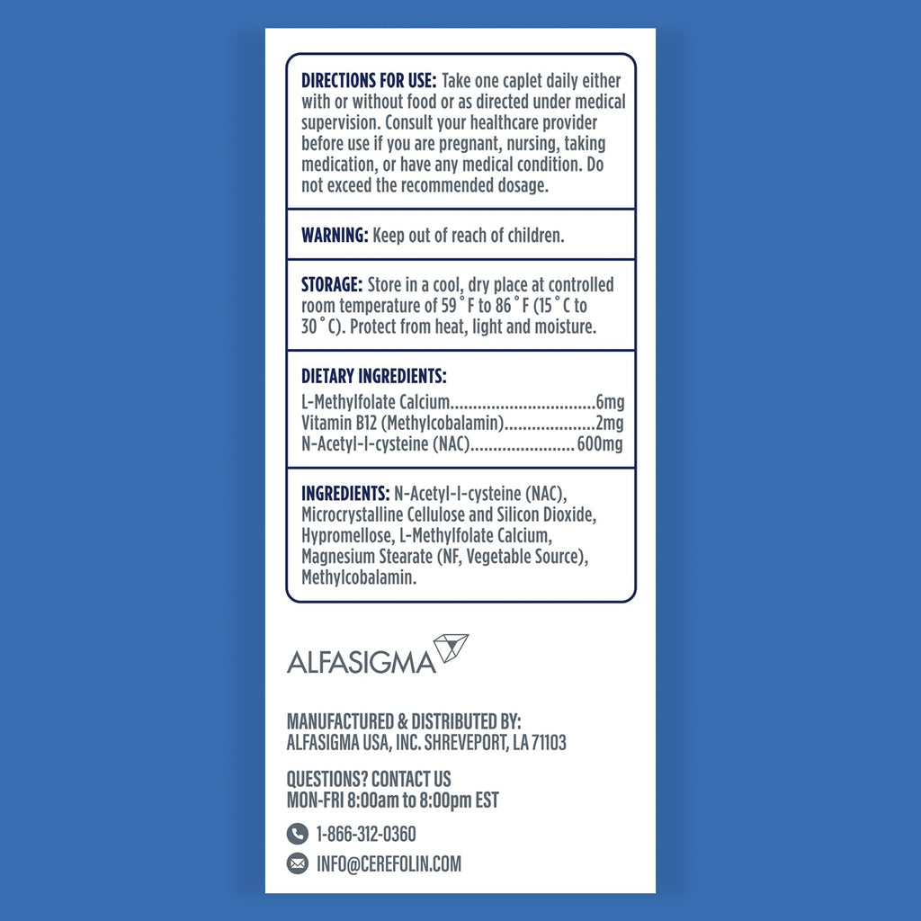 Cerefolin Brain Wellness Cognitive Support Supplement

