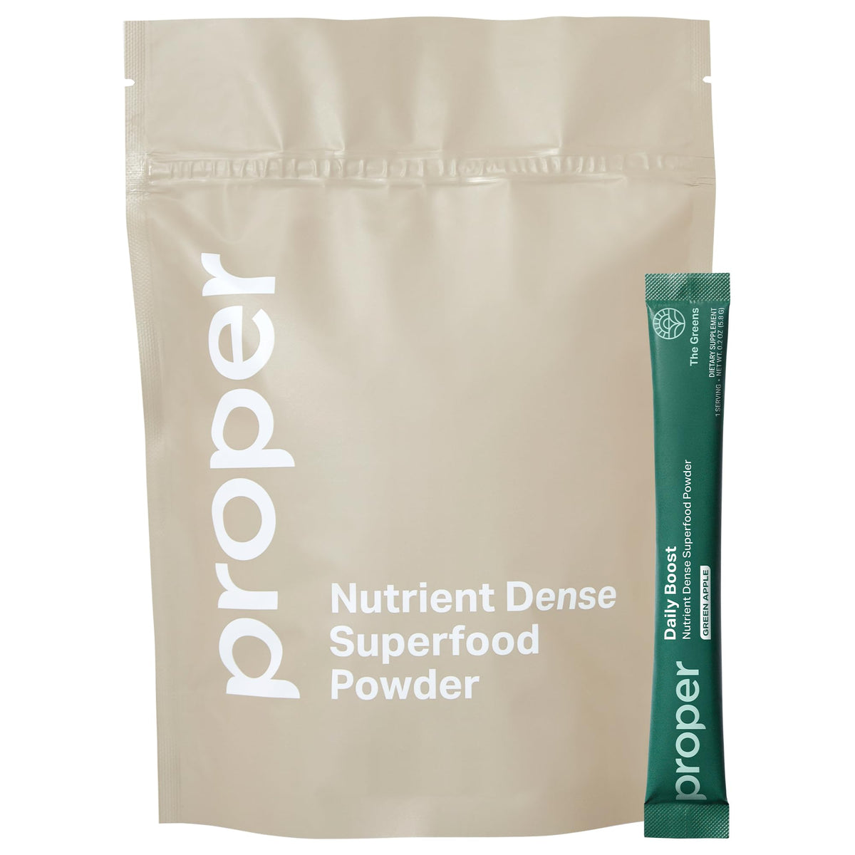 Proper The Greens Powder Organic Apple Flavor Daily Boost