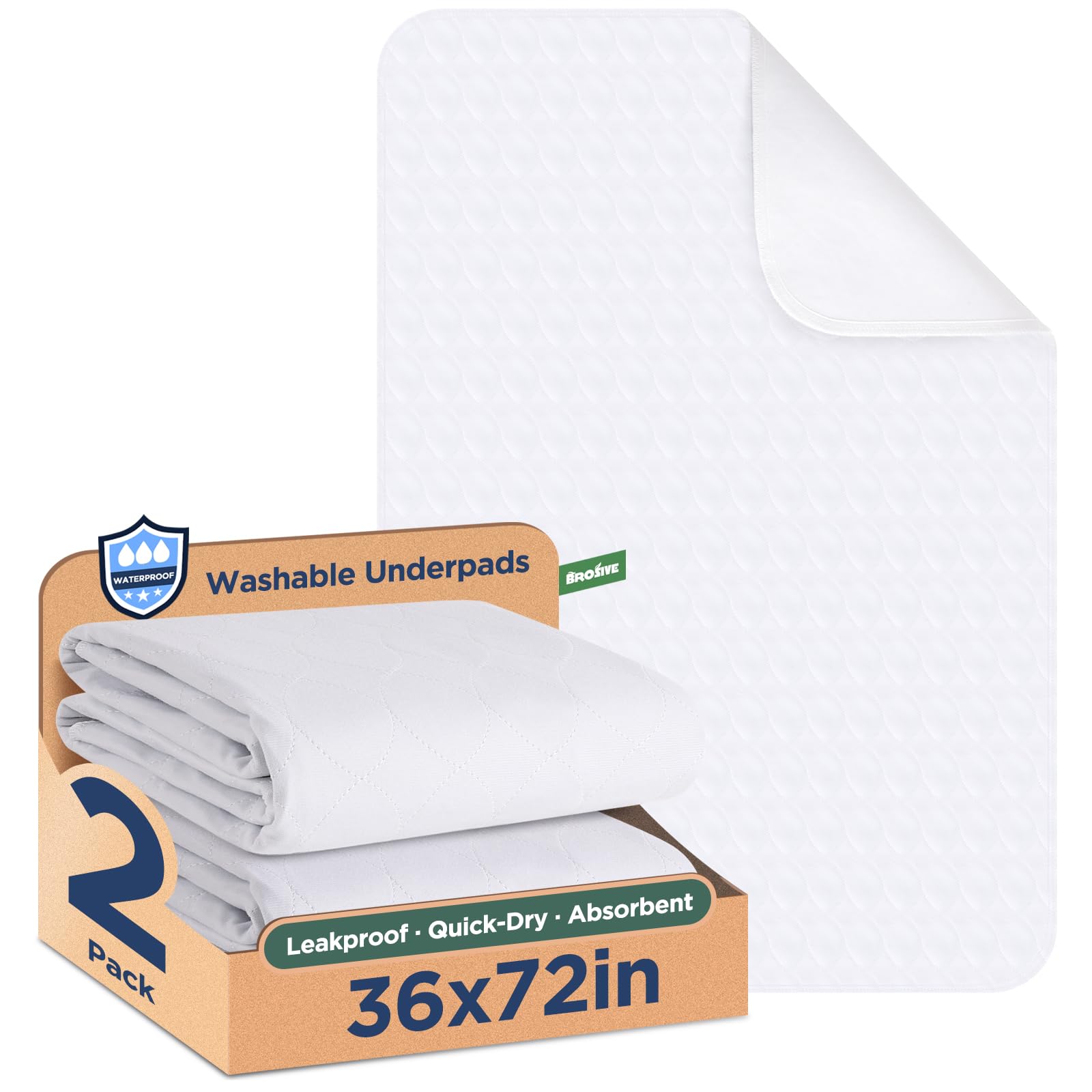 Bed Pads Brosive – Reusable Waterproof & Washable